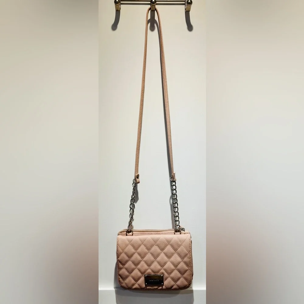 Nine West Quilted Dusty Pink Crossbody Bag